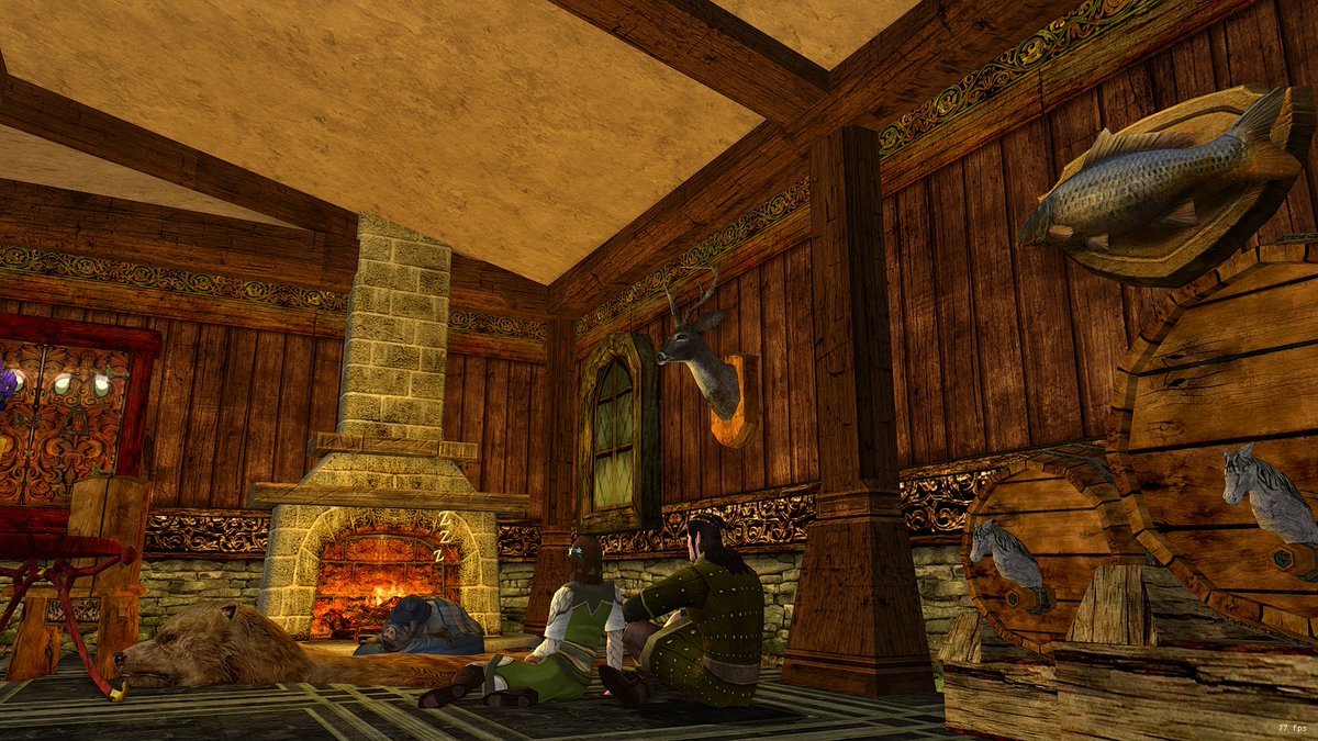 "It's nice just to be two people on our own, even if it's only a night," Caethir said, sadly.N'wyn glanced into his eyes and understood."Well, me, you and the dozing piggy anyway" she giggled.Tomorrow battle would await. Tonight they were just "them". #lotrofamily  #lotro