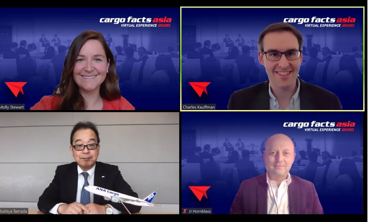Our first virtual Cargo Facts Asia Fireside Chat with Toshiya Tamada, executive vice president of global marketing and sales at ANA Cargo, is about to begin! #CFAsia20
