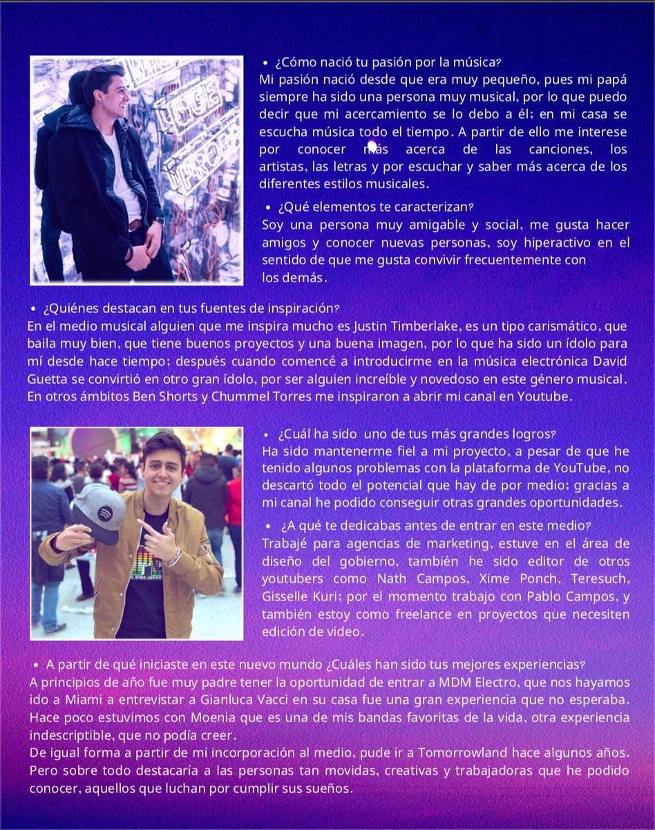 PicoNavarro's tweet photo. Les quiero compartir esta entrevista que me hizo @frankposada17 y que le quedó bien cool!! 💜 https://t.co/yZiCilo6z3
