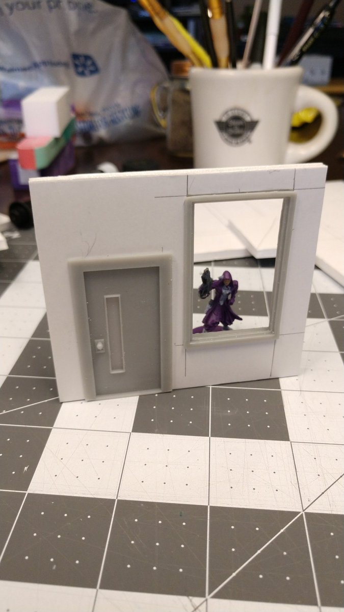ClocktowerGame's tweet photo. Work continues on #NeoNagoya as I film more construction of my Japanese inspired Koban (police station) for the urban sprawl.
#tabletopgames #wargaming #miniwargaming #infinityterrain #seergame #InfinityTheGame #terrainbuilding https://t.co/N6dOX5MeEg