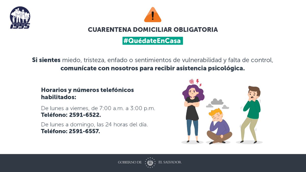 tcsnoticias's tweet photo. #Salud
El Seguro Social ha puesto a disposición de la población líneas telefónicas por si se siente triste, enfadado o con miedo a causa de la pandemia de #Coronavirus puede marcar a estos números para que le brinden apoyo. https://t.co/2UElFKVACc