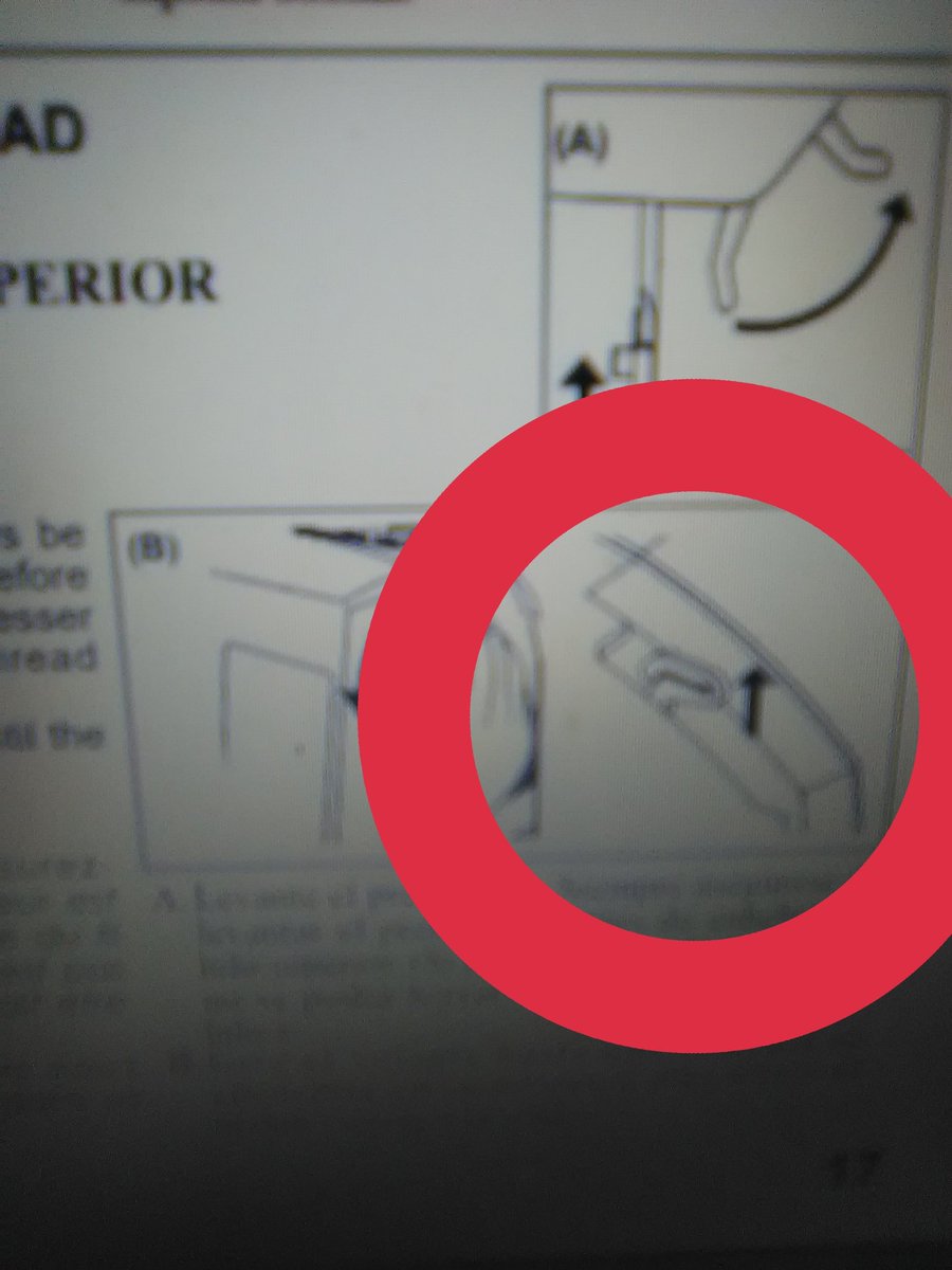 I'm now using the printed minimal instructions from the box (left) and the online manual (right) one of which is telling me to tug on a thing I don't see or recognize, one that shows NOTHING THERE, and then a THIRD diagram showing the first unrecognizable piece