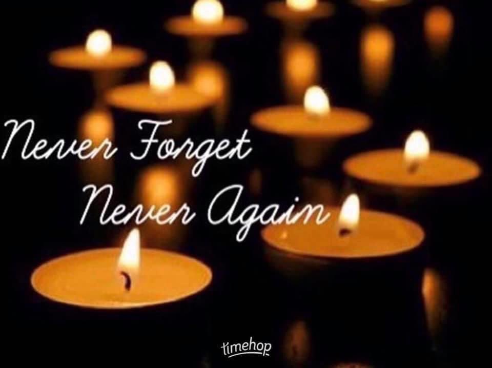 Tonight and tomorrow we will observe Yom HaShoah-Holocaust Remembrance Day. 27 Nisan, 5780-April 21, 2020