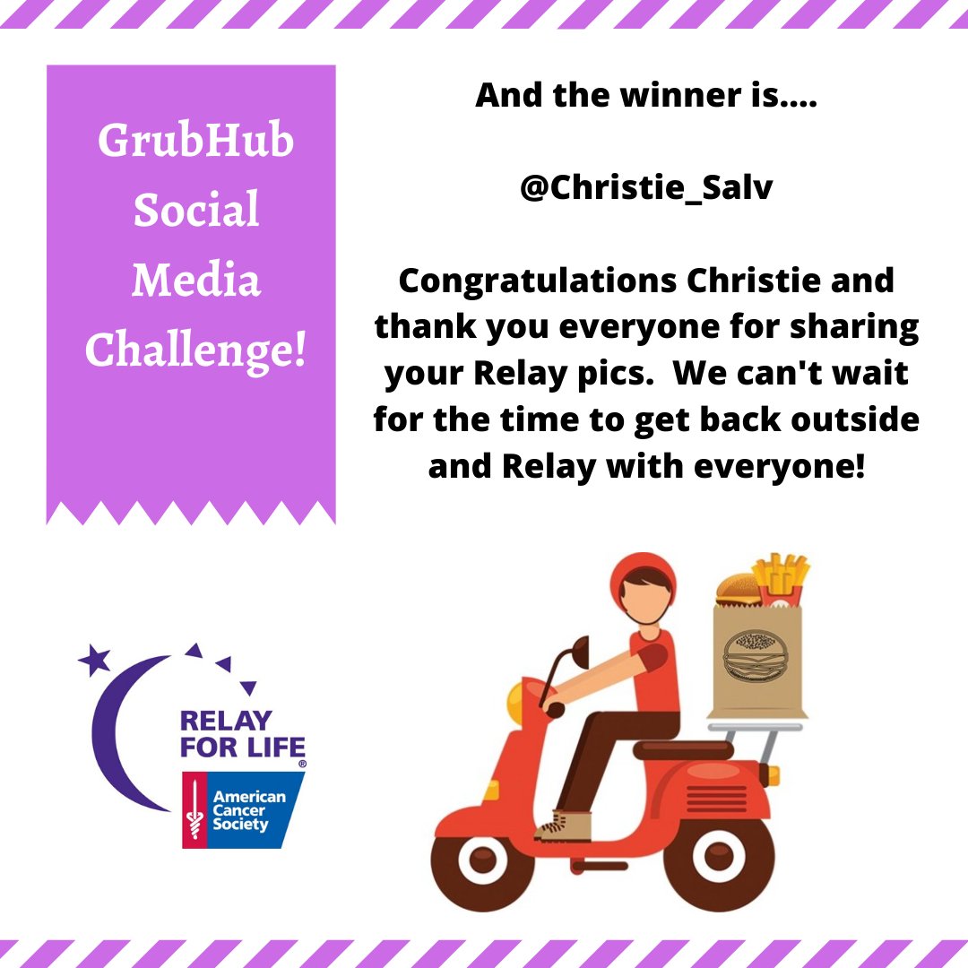 rflofnocnj's tweet photo. Congratulations to our GrubHub winner who was randomly selected from our Facebook, Instagram and Twitter participants in our Favorite Memories Post Challenge! Keep sharing those memories! #StayAtHomeChallenge #StillAttackingCancer #Winner https://t.co/vNsUFZbK8j