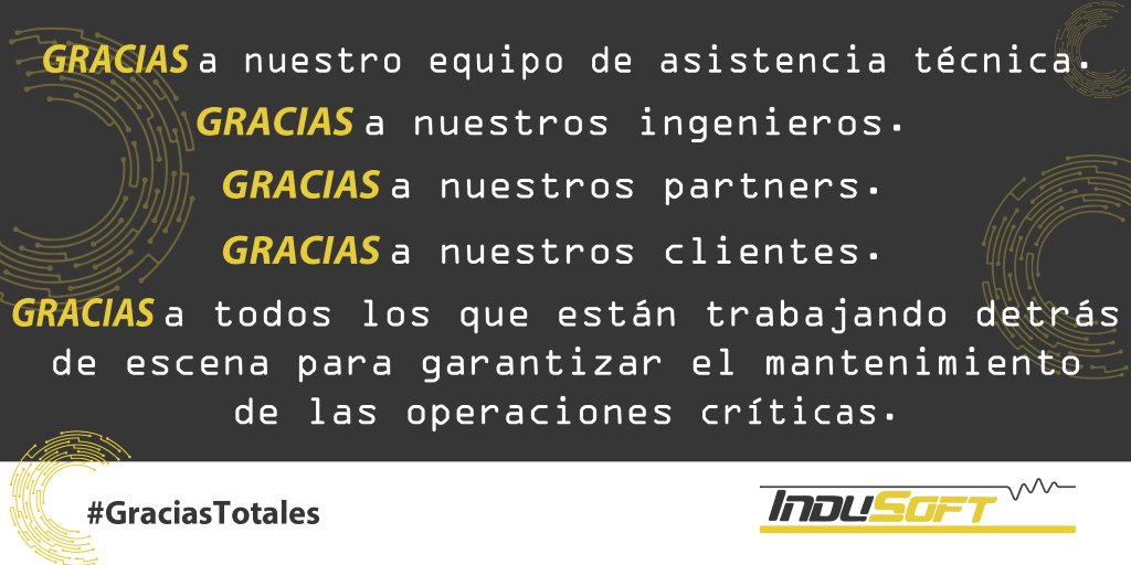 Indusoft_sac's tweet photo. En este momento más que nunca, las personas dependen de nuestros servicios. Y, por eso, nosotros dependemos de ustedes. ¡Muchas gracias! #AUTOMATION  #TodosJuntos https://t.co/qiev4jC7ZX
