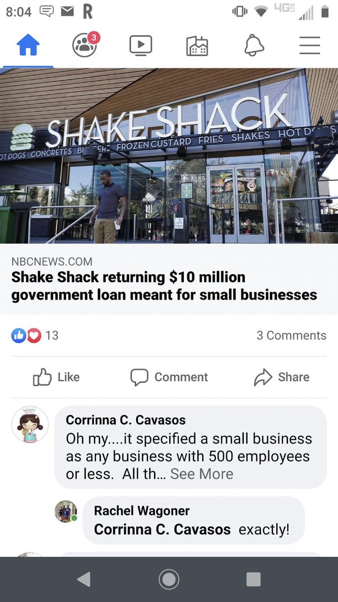 Why did Shake Shack get money from the small business loan? It’s for companies with 500 or less employees. I don’t know a single small business owner that received any of this loan/grant. Does anyone else?