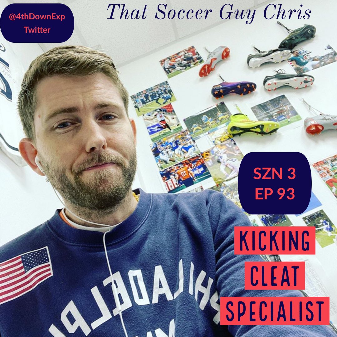 4thdownexp's tweet photo. Soccer Cleat Expert Chris Eastin Talks Experience As NFL Kicker Cleat Provider And How To Find The Right Kicking Cleats | Ep 93

📞 @soccerguychris 📲

Free Listen (&amp; subscribe)
iTunes: https://t.co/6Q9dxFX7YQ
Android: https://t.co/MQDNKAorf2
Spotify: https://t.co/VWkcArE3WM https://t.co/xkjQwlpro5