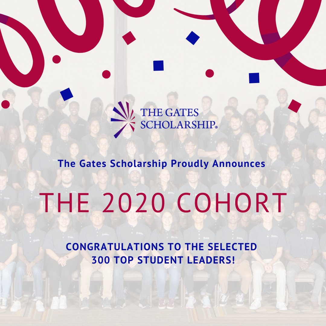 Congratulations to the 300 Scholars who have been selected to be a part of the 2020 Cohort! We are so excited to welcome you. All Cohorts hold an outstanding academic record, demonstrate leadership ability, and show exceptional personal success. Congrats!