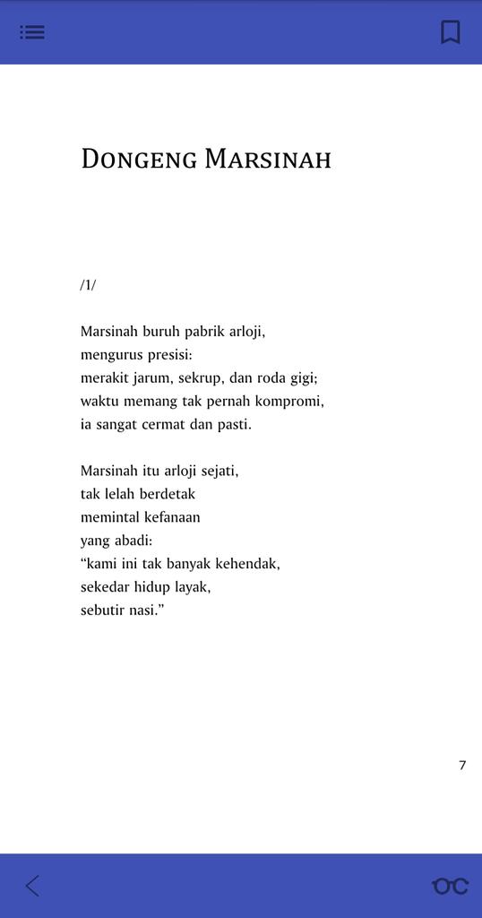 Pagi ini aku membaca Dongeng Marsinah, pipiku pasah, aku gerah dan marah, ia perempuan muda nan gagah, mereka begitu biadab dan parah, kejam menetak hidup Marsinah jadi jenazah, benar kata eyang @SapardiDD Marsinah itu arloji sejati, ia tak pernah mati, biar kuingat sampai mati.