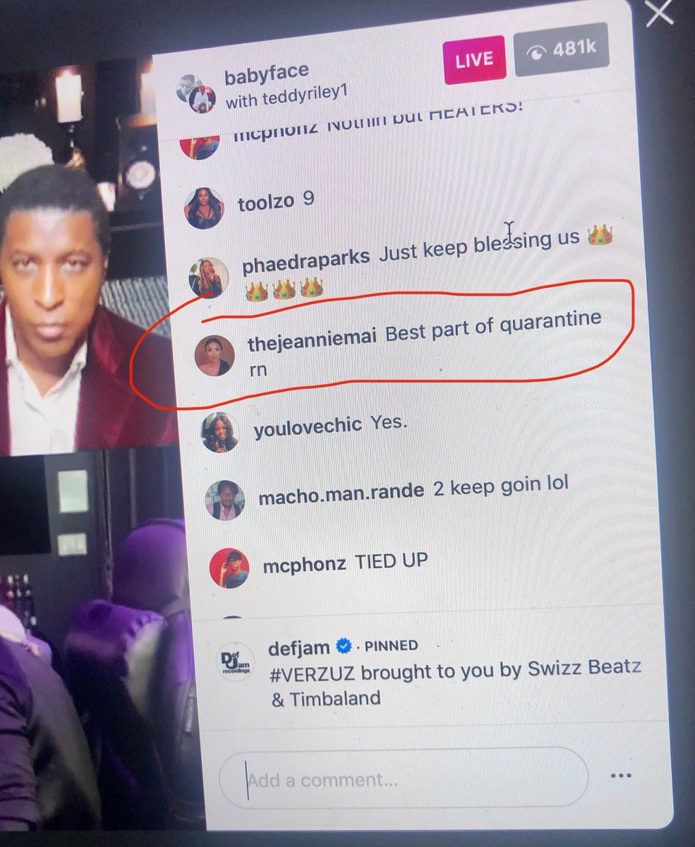 Ahshanti's tweet photo. Wait what?? Didn’t jeezy just propose to her during quarantine??? 🥴#TeddyRileyvBabyface https://t.co/TMQYbAEquk