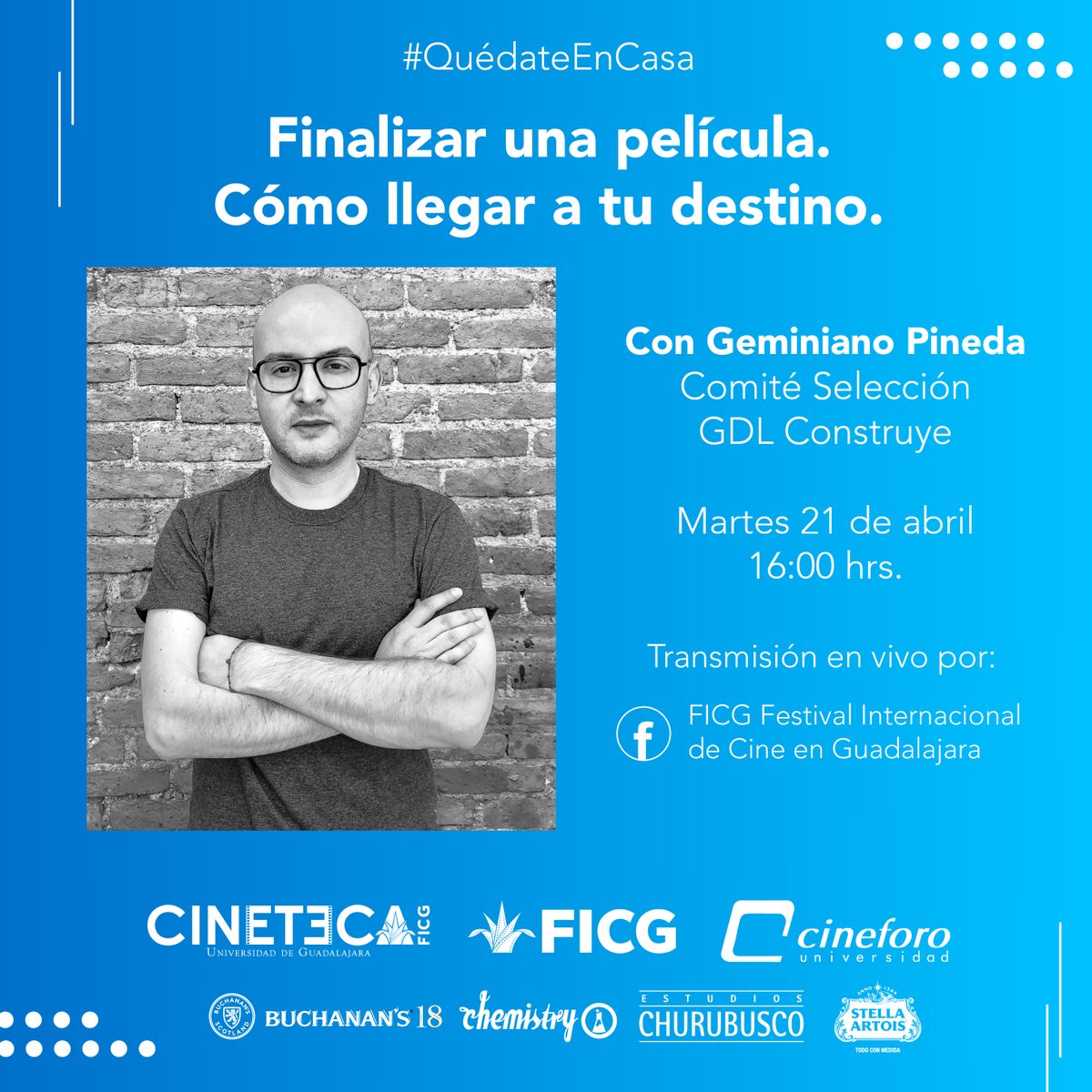 FICGoficial's tweet photo. #QuédateEnCasa y hablemos de...

✨ La animación con Karla Castañeda, Jurado de Largo animación. 

✨ Finalizar una película. Cómo llegar a tu destino con Geminiano Pineda, Comité Selección GDL Construye.

Mañana a las 11:00 y 16:00 hrs. 
A través de 👇
https://t.co/d9DoOu2aJ0 https://t.co/x61plxpZgB
