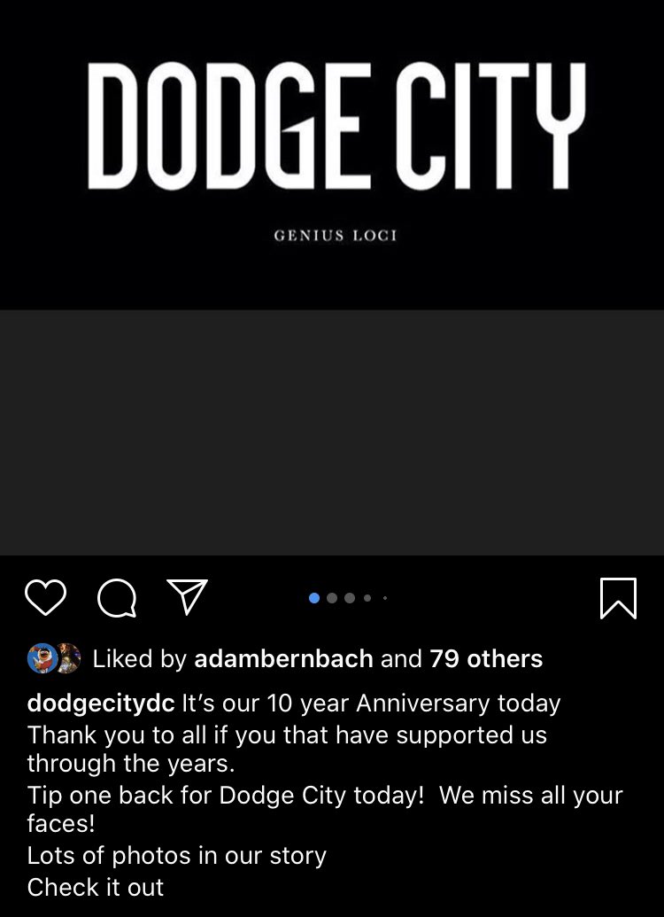 Barred in DC (@barredindc) on Twitter photo Congrats to <a href="/DodgeCity_DC/">Dodge City</a> celebrating its 10th anniversary. Still a cool spot, it definitely was on my regular rotation and celebrated my 30th birthday (at least the DC part of it) there instagram.com/p/B_N_fqsBqSv/… Congrats to <a href="/DodgeCity_DC/">Dodge City</a> celebrating its 10th anniversary. Still a cool spot, it definitely was on my regular rotation and celebrated my 30th birthday (at least the DC part of it) there instagram.com/p/B_N_fqsBqSv/…