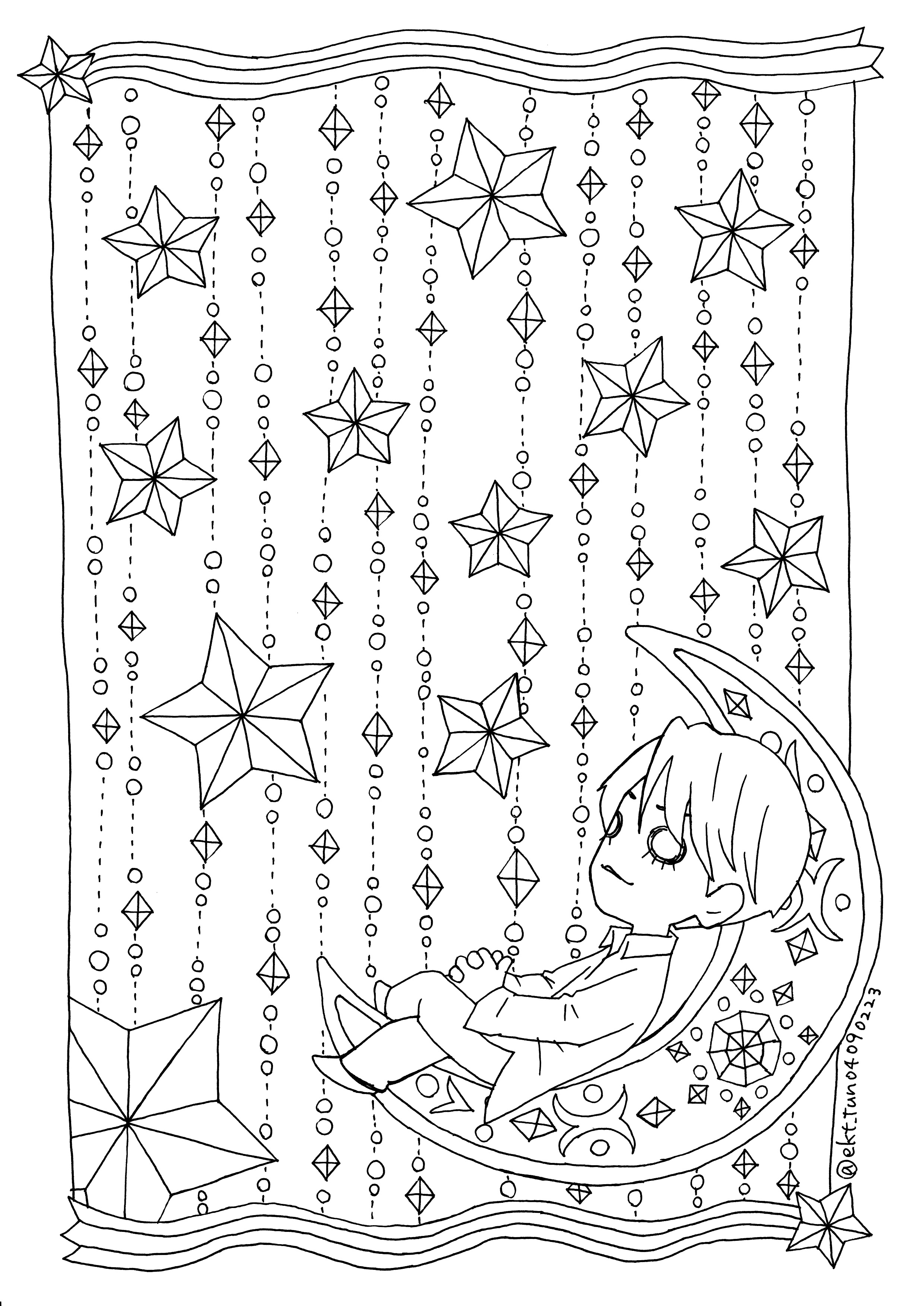 えつん ぴかめ担 塗り絵用の絵を描きました どのくらいのお宅にプリンターがあってどのくらいの人が色を塗る道具を持っているのかわからないしお子さんが塗るなら動物とかのほうがいいのかもしれないけど 私なのでこれで この2枚に関してはご自宅の