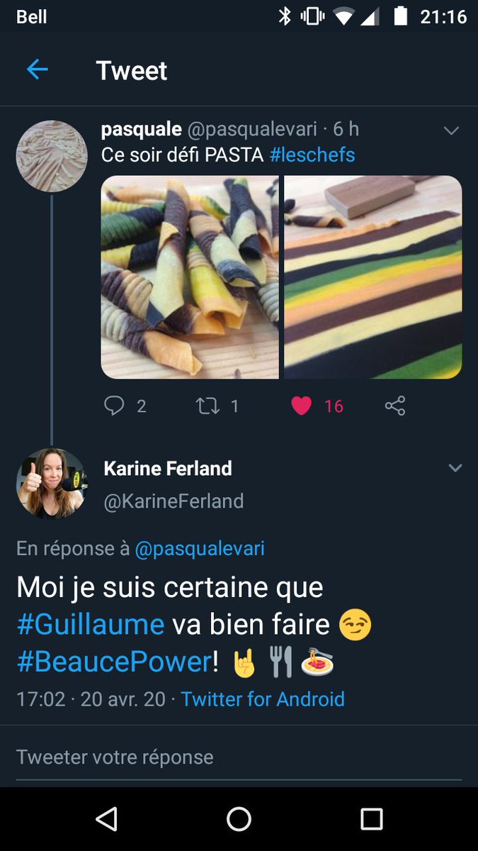 KarineFerland's tweet photo. Je l'ai deviné! #leschefs @RC_LesChefs @elysemarquis #ÉquipeGuillaume #BeaucePower! https://t.co/aykbna7j4g