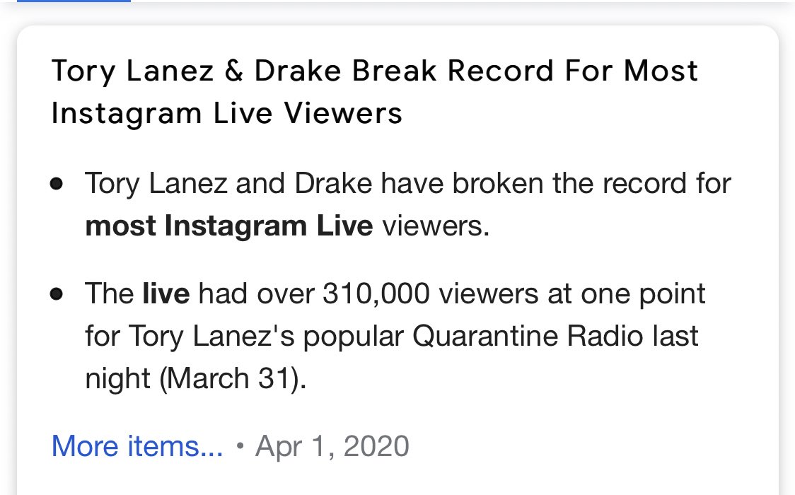 Quiero decir nomás que Jaka acaba de hacer el segundo live en Instagram más visto de la historia. El primero es de Drake con 300mil, Jaka con 162mil y en tercero Tory Lanez con 140mil 😱 WOW!