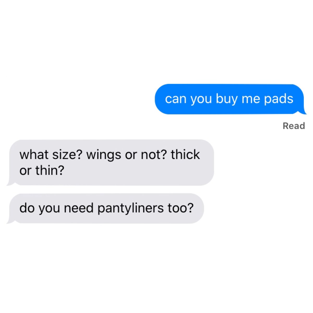 SHINee responding to "can you buy me pads" text — a thread...Jinki