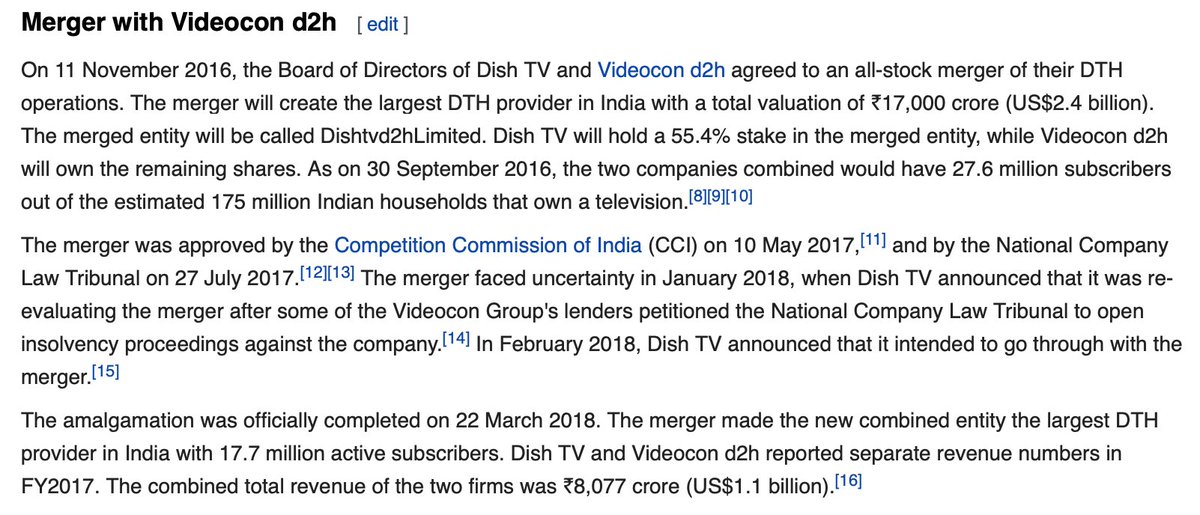 Dish TV India is also owned by Essel Group under Zee Entertainment Enterprises Limited Note DishTV Merger with Videocon d2h. Also, Zing is a subsidiary of DishTV so all owned by Zee/Essel