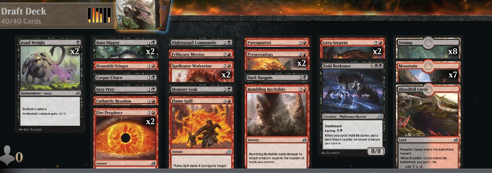 Another draft, another 3-0. Tried to draft UB after taking Easy Prey into Neutralize picks 1 & 2. But Red was wide open! Right now I'm 13-2 lifetime in  #MTGIkoria draft!