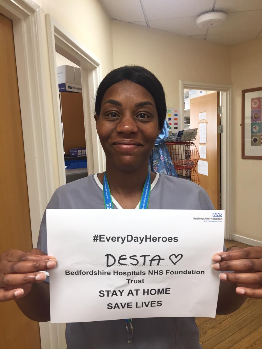 Healthwatch Bedford Borough's hero today is Desta 💙 Desta is a Maternity Care Assistant in the Antenatal Clinic and Day Assessment Unit <a href="/bedfordhospital/">Bedford Hospital (Bedfordshire Hospitals NHS FT)</a> 's Women's Department. 
Thank you Desta for your hard work 👏🏼 Stay safe 

m.facebook.com/story.php?stor…

#EveryDayHeroes #TeamBLMK