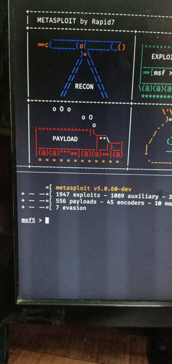 necrohrt's tweet image. Back to Metasploit......

#rapid7 
#msfconsole