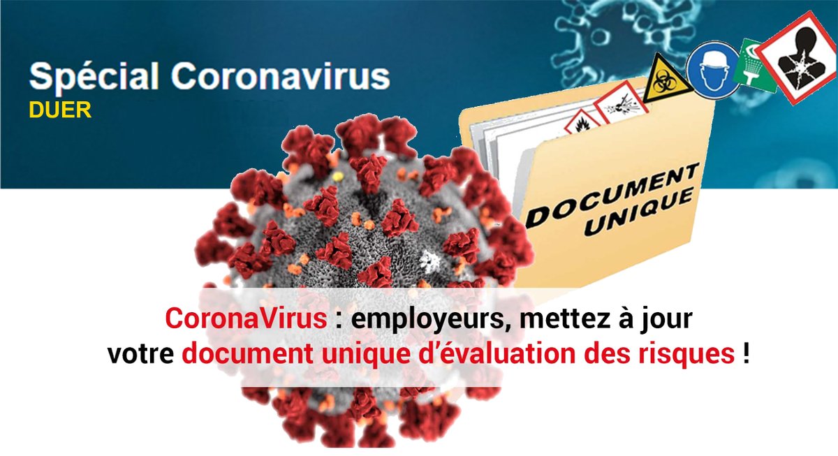 [COVID-19]
Toutes les équipes de @SanteTravail51 sont mobilisées pour vous accompagner dans la #MiseAJour de votre Document Unique d’Évaluation des Risques
▶️ Prenez contact avec votre #MédecinDuTravail 
#SSTI #SantéAuTravail #Prévention #QVT #RPS #COVID19 #DUER