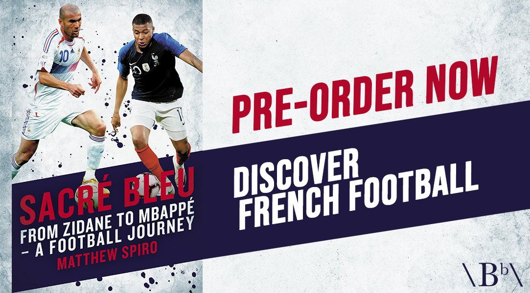 mattspiro's tweet image. I'm delighted to say I have written a book about the wonderful world of French football! Sacré Bleu tells the story of France's incredible journey from their first World Cup win in 1998 to the second in 2018. It's out on May 12 but you can pre-order here: bitebackpublishing.com/books/sacre-bl…