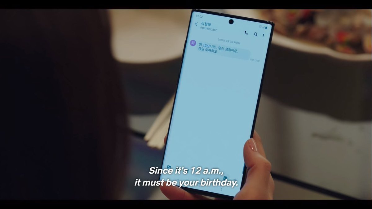 when ri jeonghyeok composed 1 year scheduled text messages for seri because he knows that she will miss her