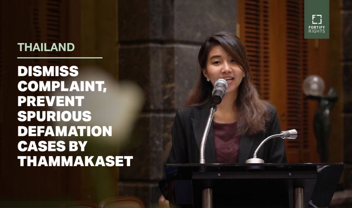 “Allowing businesses to use judicial harassment to threaten critics &amp; monitors harms not only those involved but all of society. 

Thailand’s business community should be concerned about the negative reputational effects of this.” <a href="/AmyAlexSmith/">Amy A. Smith</a> 

More 👉
fortifyrights.org/tha-inv-2020-0…