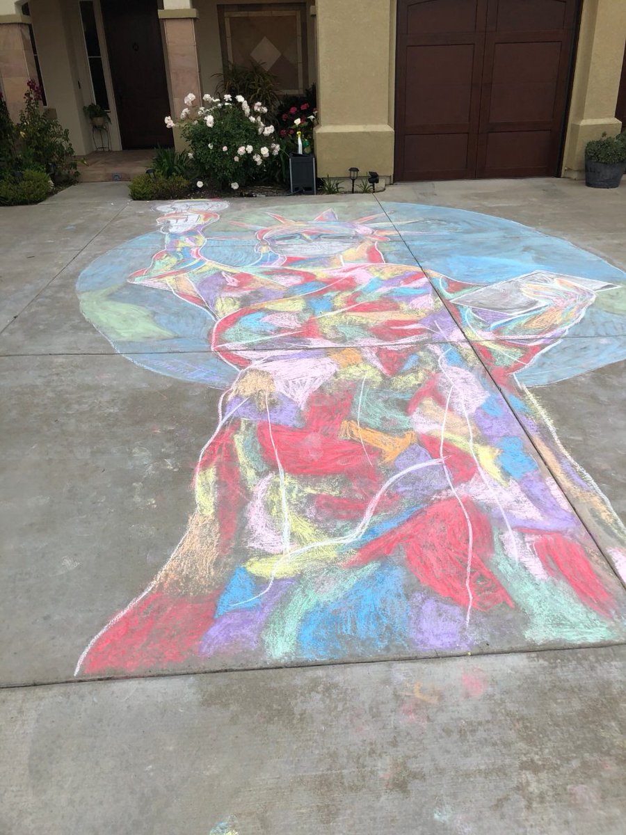 Serranoseahawks's tweet photo. Hey Serrano, what are you doing to pass the time? Check out this excellent drawing and inspirational quote from some of our Seahawks. #lfchalktalk #SeahawksStaySafeStayStrong #SerranoMissionPossible @LakeForestCA https://t.co/Fx7FsmnRi6
