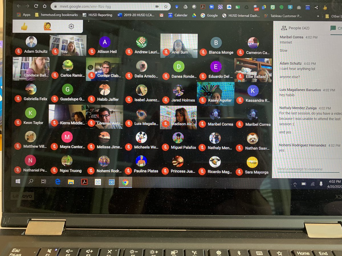 ballardcandi's tweet photo. THS AP Calculus is up an running! Today’s live session had 46 students show up by the end! #TitanPride #HUSDpremier @Tahquitz_Titans https://t.co/AMReahOpkC