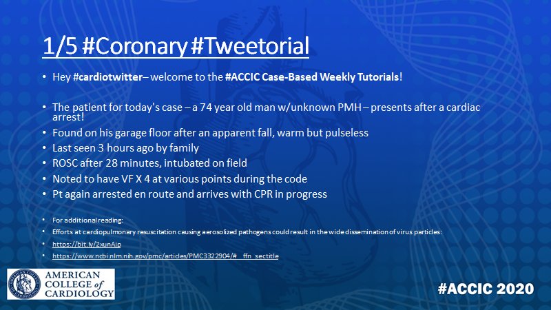 3/10: 74yo presents post cardiac arrest @aayshacader  @rahatheart1  @biljana_parapid  @cardioPCImom  @mmamas1973  @ShariqShamimMD  @MusaSharkawi  @DrMarthaGulati  @DBelardoMD  @NadeenFaza  @noshreza  @purviparwani Ref :  https://www.who.int/news-room/commentaries/detail/modes-of-transmission-of-virus-causing-covid-19-implications-for-ipc-precaution-recommendations