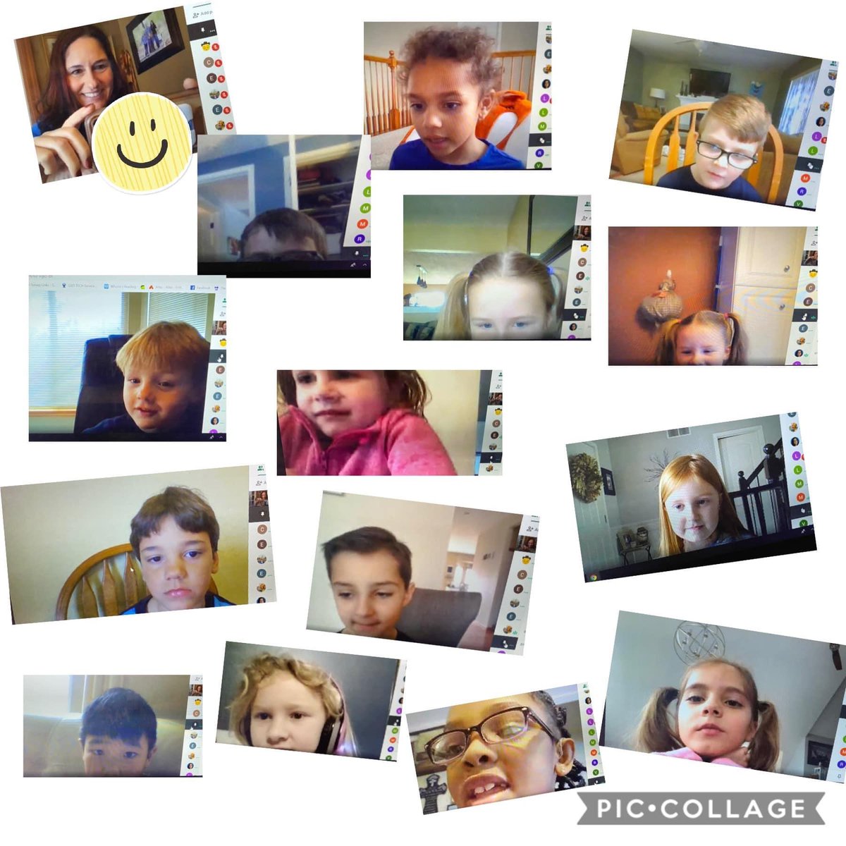 First grade google meets going strong! Love seeing all of these sweet faces! #ParsonsPirates #DoingMyPart