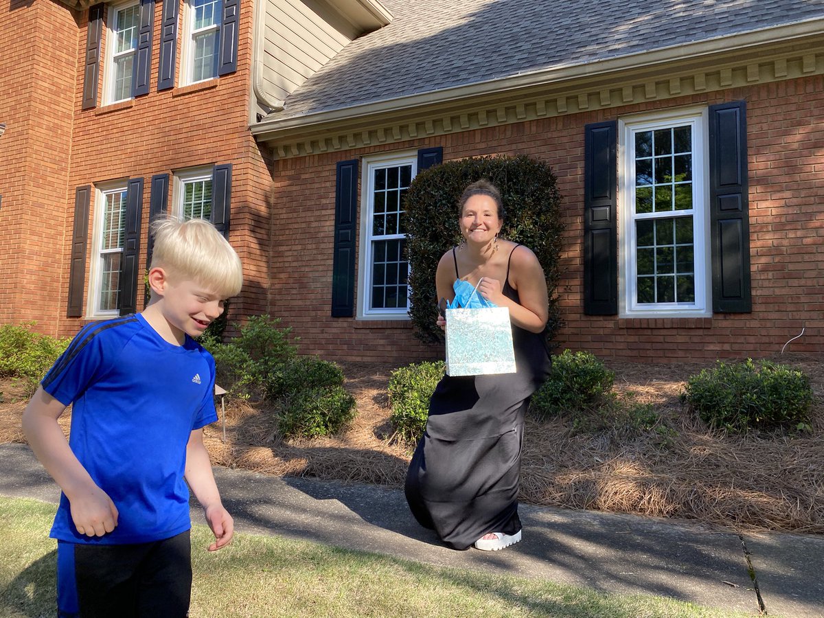ararendt's tweet photo. “B” is for so many things in this picture: Ms. Breyel’s Birthday, Brady in Blue. Happiest of Birthdays to our wonderful Ms. Breyel! #DolvinGoesDigital #SocialDistancing #FCSRising #ABCCountdown #birthdaygirl https://t.co/Zy99UrxKRV
