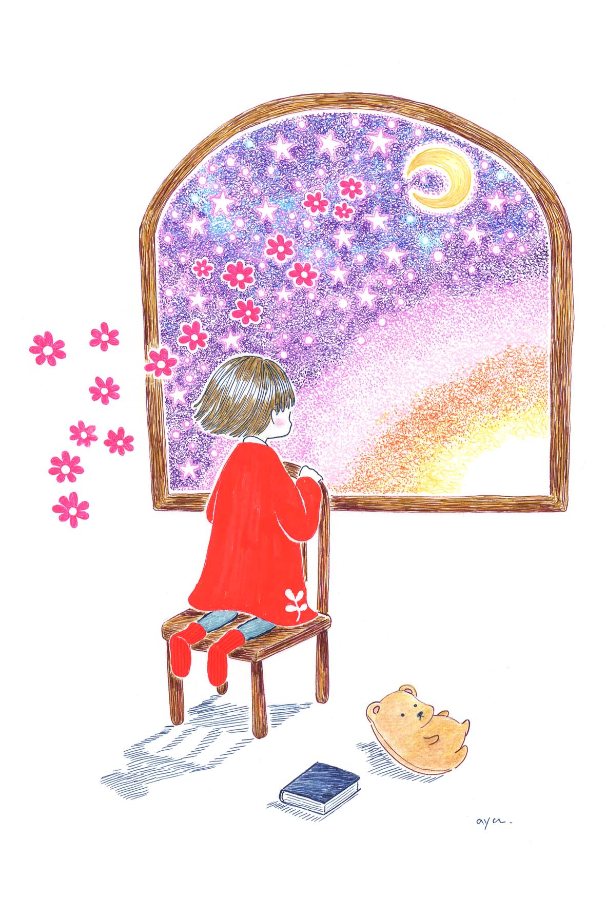 Aya Illustration 未来って本当に来るのかなぁ ボールペンイラスト ボールペン画 イラスト イラストレーター イラストレーション 夜空 夜明け Aya Illustration 未来って本当に来るのかなぁ ボールペンイラスト ボールペン画 イラスト イラストレーター イラストレーション 夜空 夜明け