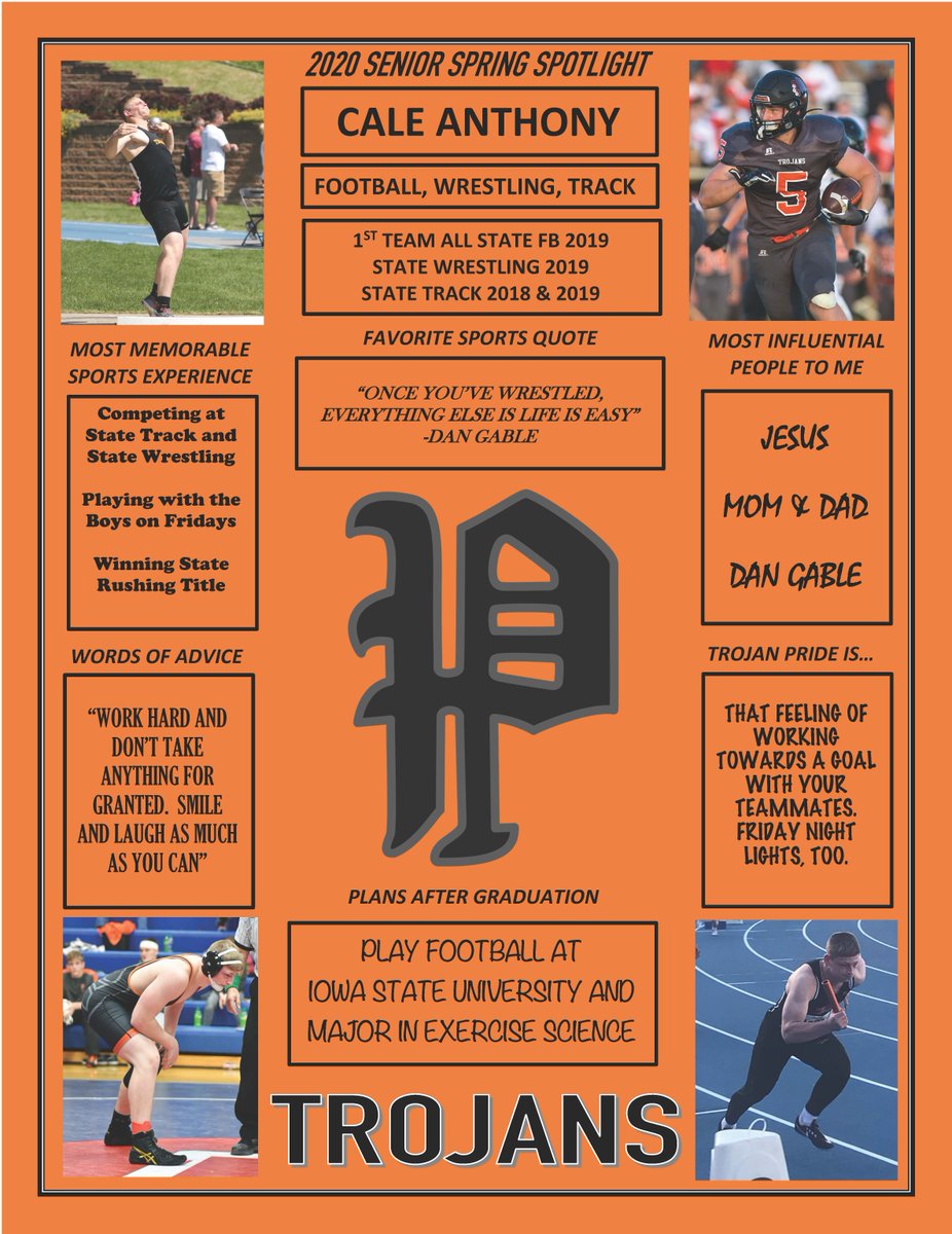 PCSDActivities's tweet photo. 1st 2 Senior Spotlights of Spring Sport Athletes! We want to honor all of you and show how much we miss seeing all of you compete and succeed. A big shout out to Mr. Anthony for putting these together. If you haven't gotten him your info please do. @PvilleCSD @PvilleGirlsCCTF https://t.co/lzwvd2PMSl