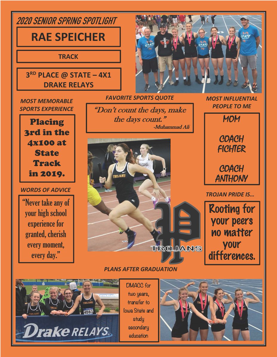 PCSDActivities's tweet photo. 1st 2 Senior Spotlights of Spring Sport Athletes! We want to honor all of you and show how much we miss seeing all of you compete and succeed. A big shout out to Mr. Anthony for putting these together. If you haven't gotten him your info please do. @PvilleCSD @PvilleGirlsCCTF https://t.co/lzwvd2PMSl