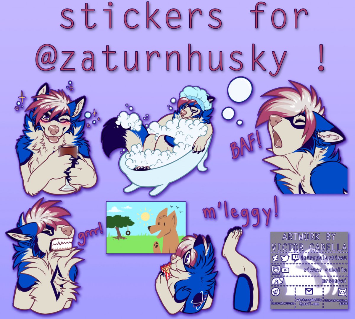 ill start off with @/cactimutt 's post abt theft. alongside their stickers, there are ones i had created via private commission for telegram stickers. all comms of mine are for personal use only unless they pay for art rights. theyve been selling my art for merch, no discussion.