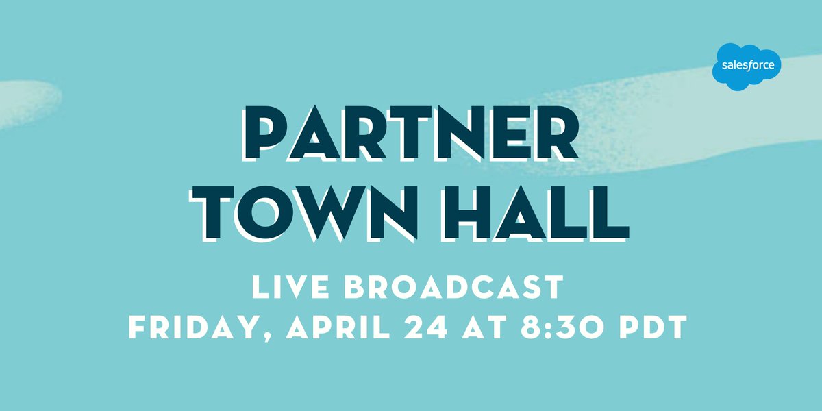 partnerforce's tweet photo. Join @Tyler_SFDC, @lesliejtom, @mike_wolff, @dandarcy on April 24th at 8:30 am PDT for the Partner Town Hall. 

Register here to attend » https://t.co/JdfeUieUTv https://t.co/0OZ9o4wb4j