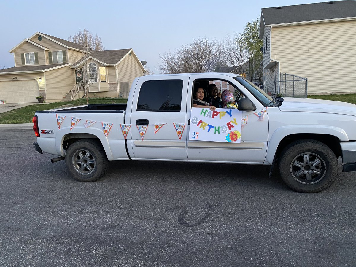 When it’s our employee’s birthday, we do a social distancing HAPPY BIRTHDAY!! Happy birthday, Noemi!