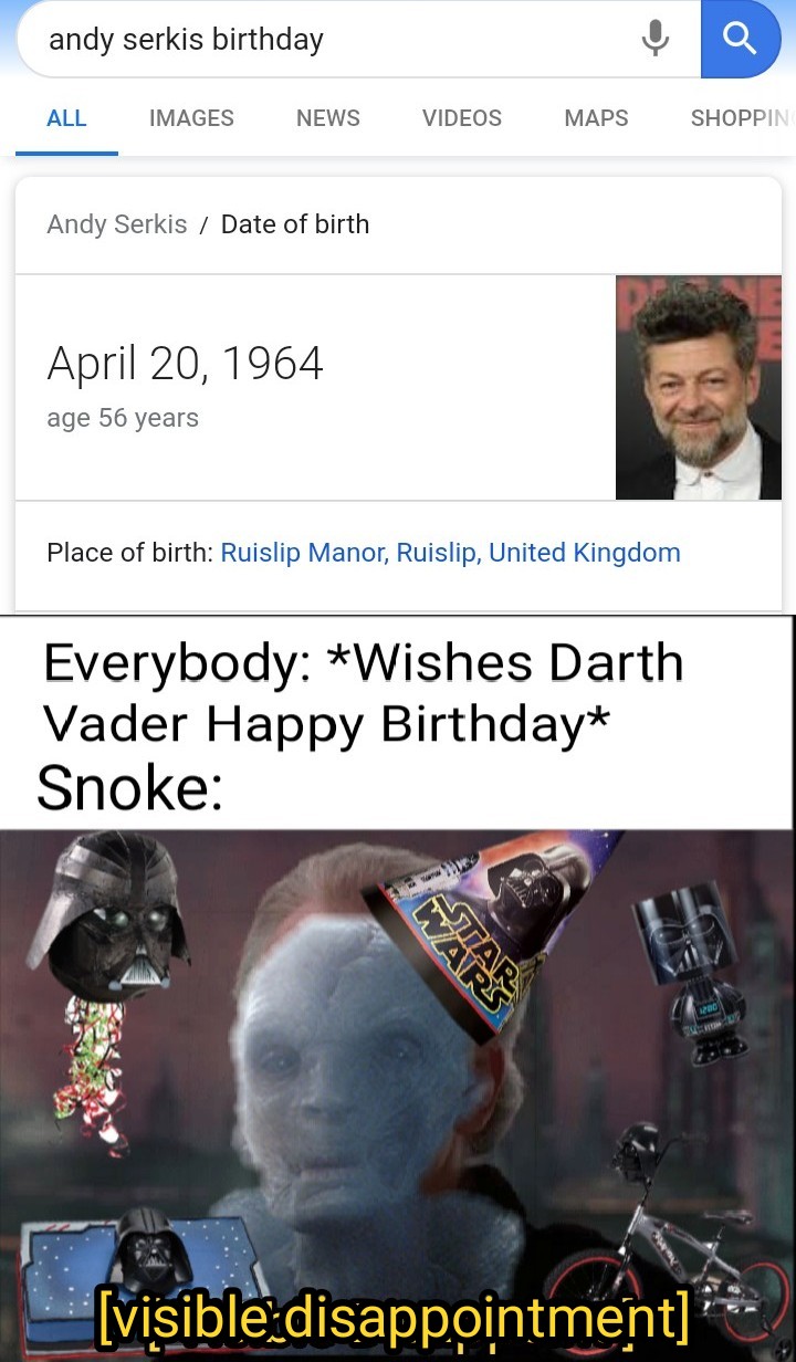 Happy. Birthday Andy Serkis  