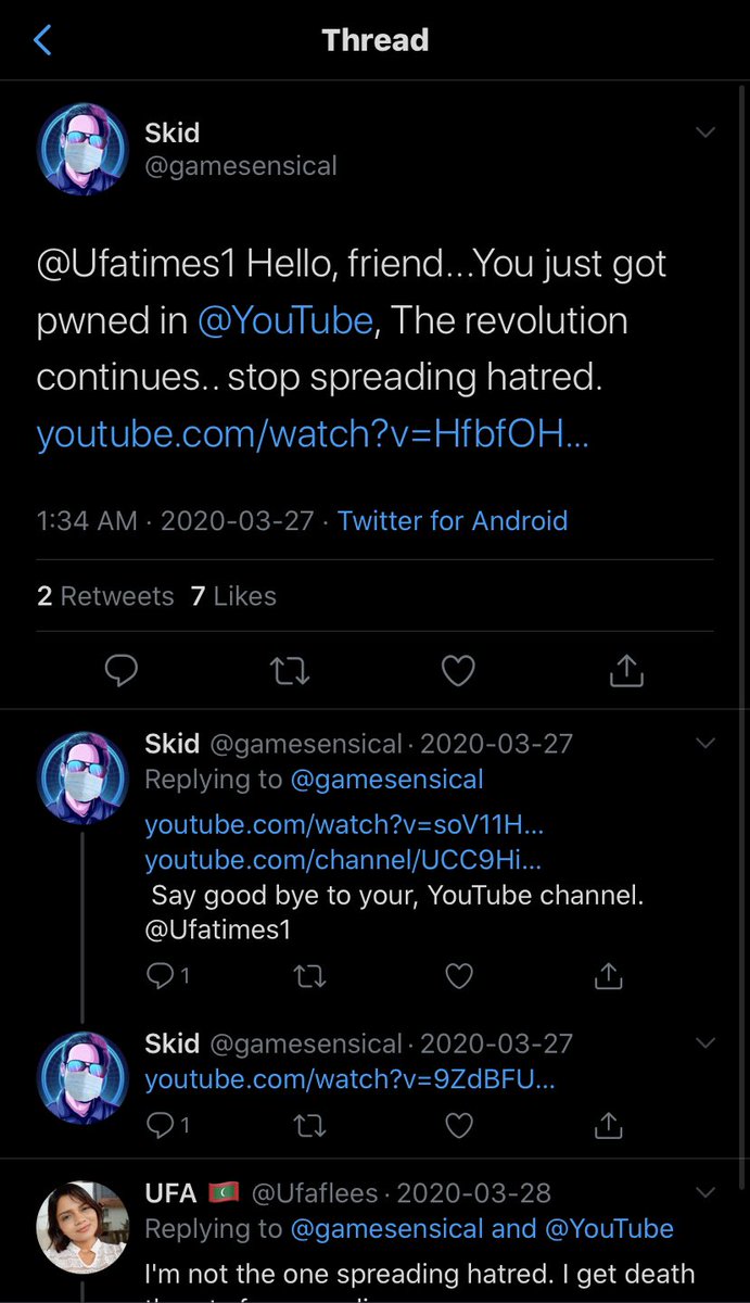 Her  @YouTube account had content on there that could save her life by other human rights organizations helping her. That content matters. As you can see from the date, it's also on the same day.