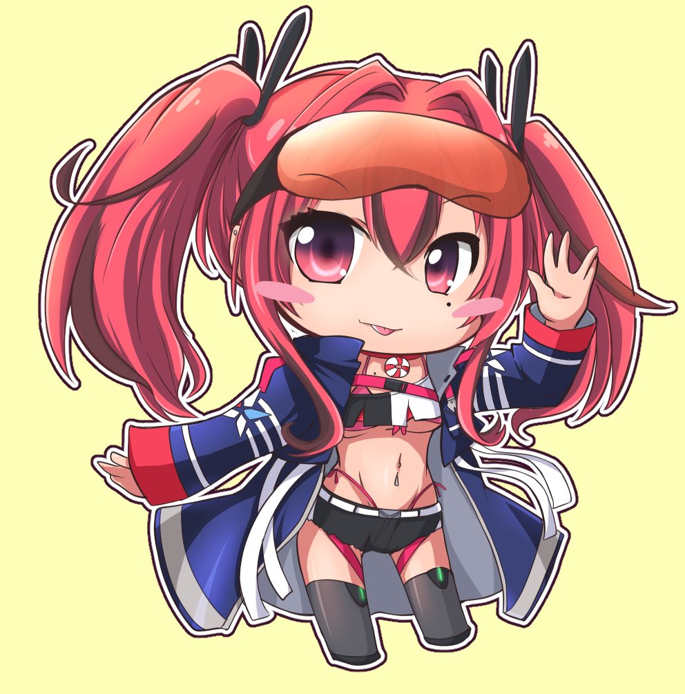 ブレマートン(アズールレーン) 「ブレマートンさんはいけてるかわいい 差分はバイザーなし、バイザー装着、そしてなん」|Geo＠FANBOXはじめましたのイラスト