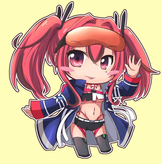 ブレマートンさんはいけてるかわいい 差分はバイザーなし、バイザー装着、そしてなんか出ちゃったー! #アズレン  #アズールレーン 