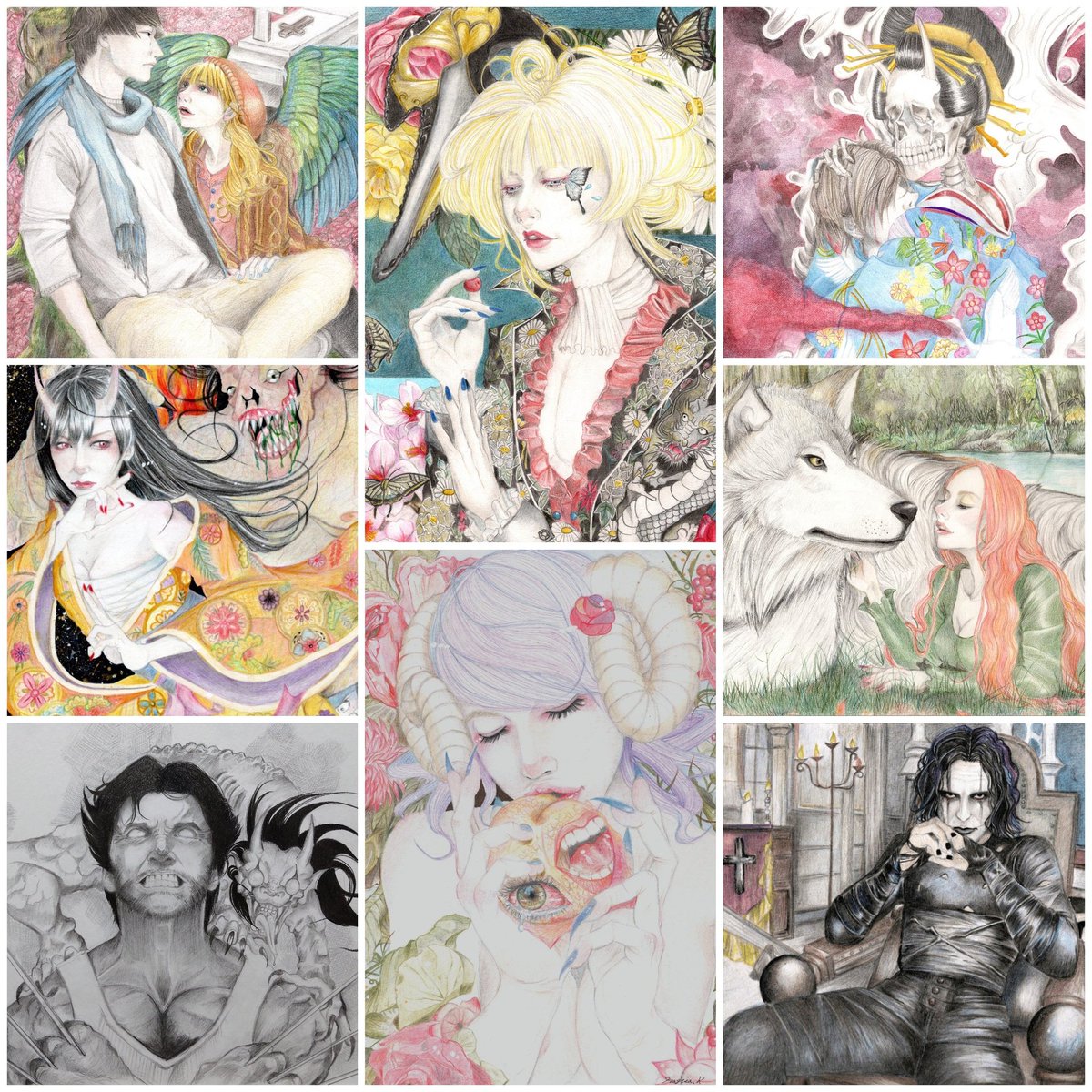 #私の絵が好きそうなフォロワーさんにRTして届けておくれ絵 

最近の真面目絵と落書き❁ 