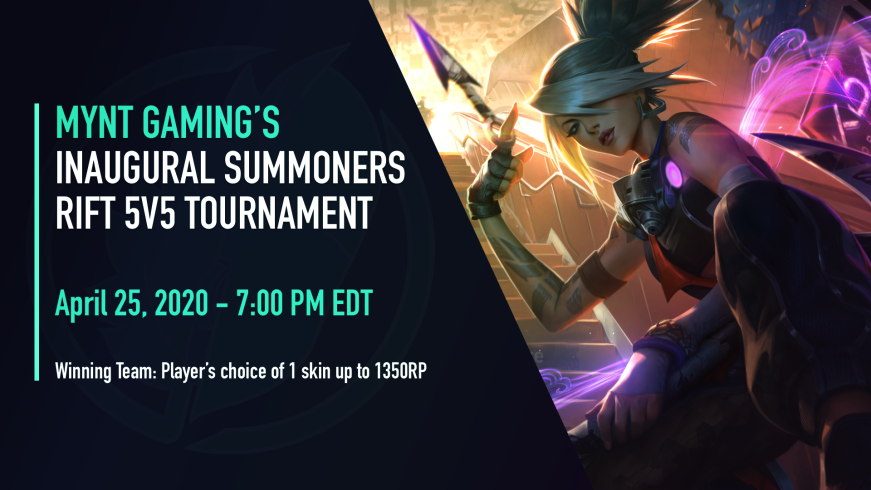 We're excited to announce our Inaugural Summoners Rift 5v5 Tournament! Drop into our Discord to get more info (link in bio).

#MyntGaming #LeagueOfLegends