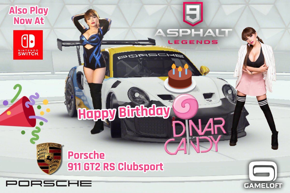 Happy Birthday for My Big Idol DJ <a href="/DJDinarCandy/">Dinar Candy</a> Special Nuansa Porsche 911 Series di #Asphalt9Legends .
#A9PorscheLegacy #Porsche #DinarCandy #Gameloft #GameloftIndonesia