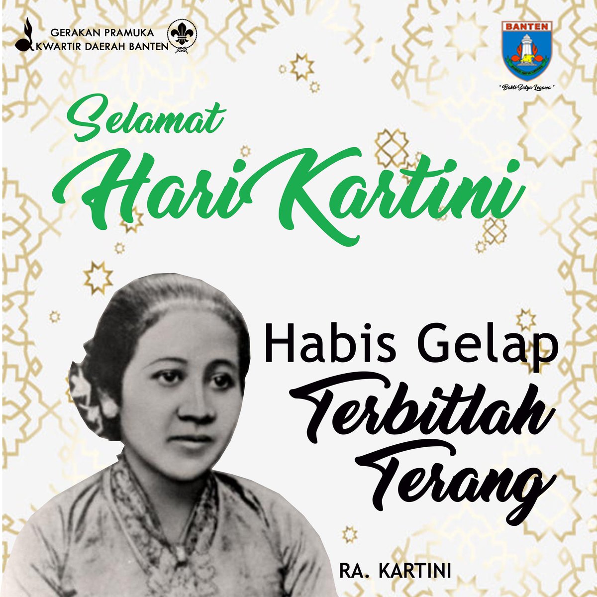 pramukabanten's tweet photo. Selamat Hari Kartini Tahun 2020.
@kwarnas @group_kpb @banten_prov @EnengNurcahyati @alambanten https://t.co/CDyNLSCRS8