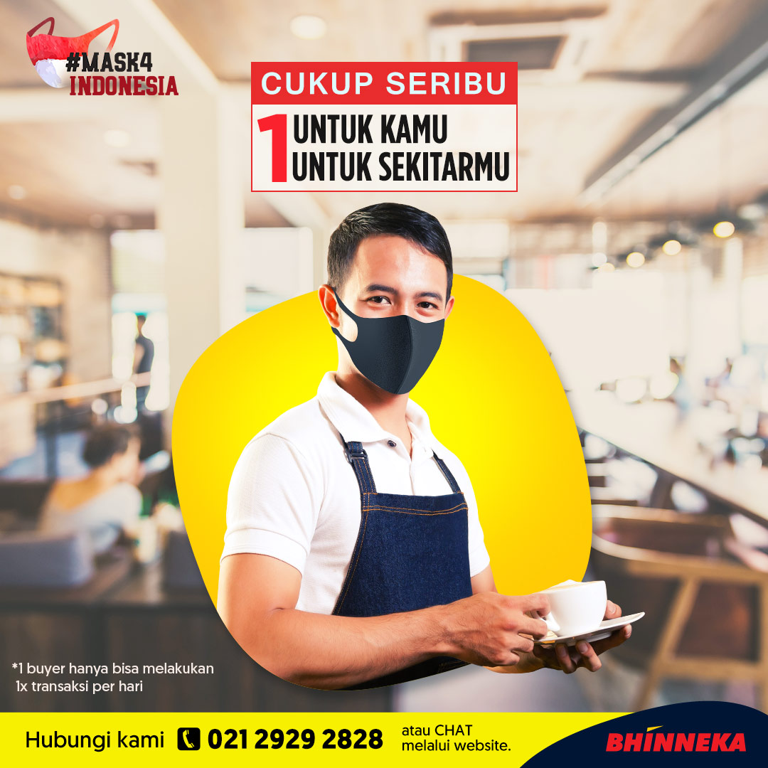 bhinneka's tweet photo. B'Nerz, demi mendukung pemerintah dalam mengurangi penyebaran #COVID-19 di masyarakat. Maka BHINNEKA menggalang suatu gerakan, yaitu #Mask4Indonesia. Yuk cek infonya di https://t.co/9p1WqL9uzc.

#JualMaskerKain #MaskerNonMedis #NonMedicMask #BelanjaBisnisJadiPraktis https://t.co/lZXizMdAcr