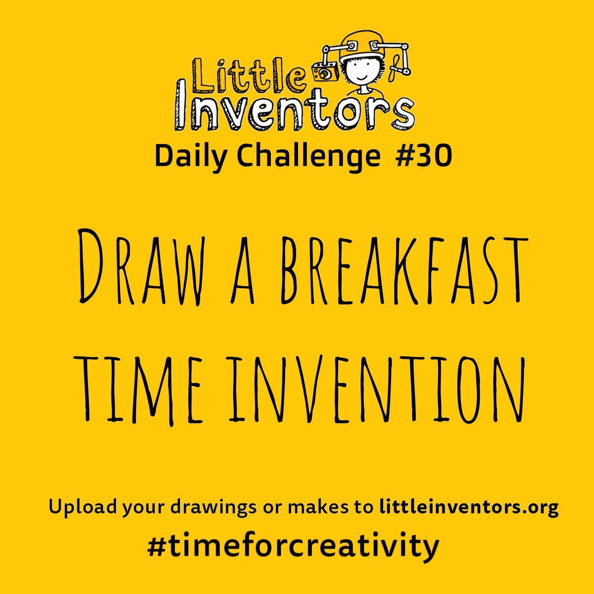 LittleInventors's tweet image. 🍎Daily Challenge 30!🍜
Draw a breakfast time invention!

Make breakfast more fun. It could be to make breakfast, serve it, eat it or clean up breakfast...
Upload ideas to bit.ly/littleinventors

#timeforcreativity #BBCBitesizeDaily #art #TeesValleyathome #WORLDCREATIVITYDAY