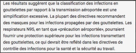 cette division est un peu fallacieuse, cette étude indique que la division est loin d être aussi évidente  https://www.researchgate.net/publication/319068021_The_efficacy_of_medical_masks_and_respirators_against_respiratory_infection_in_health_workers 4/